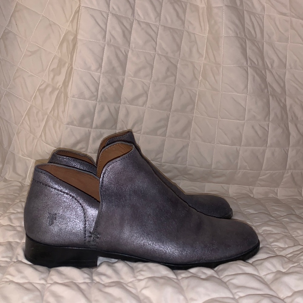 Frye silver booties size 9